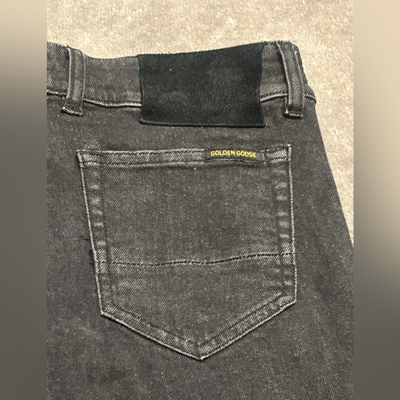 Golden Goose Deluxe Brand Black Skinny Jeans Ankle Zip Made in Italy Moto Sz 29 - Picture 9 of 11